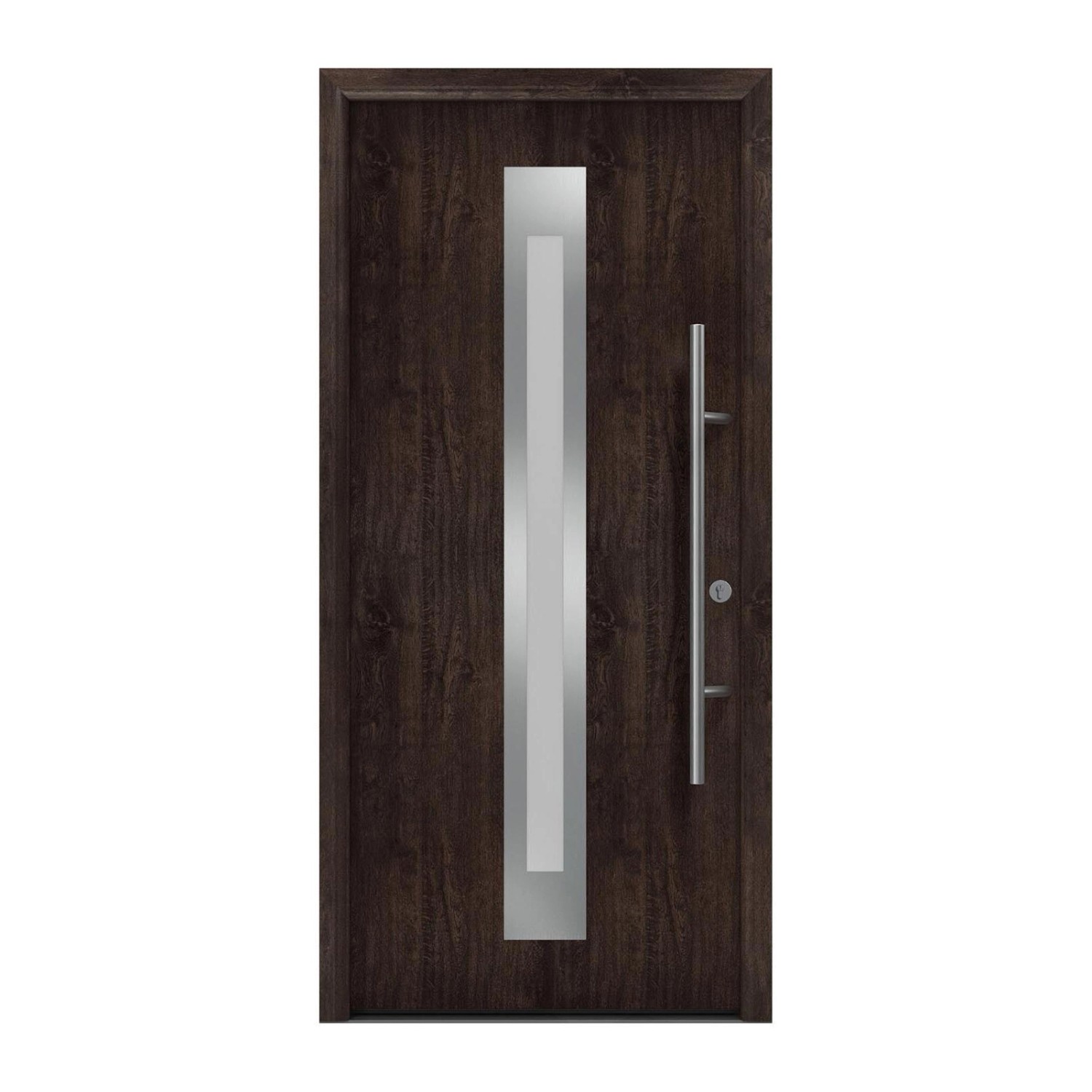 EcoStar Haustür Isopro Secur IPS 770S Eiche Dunkel 110 cm x 210 cm DIN R günstig online kaufen