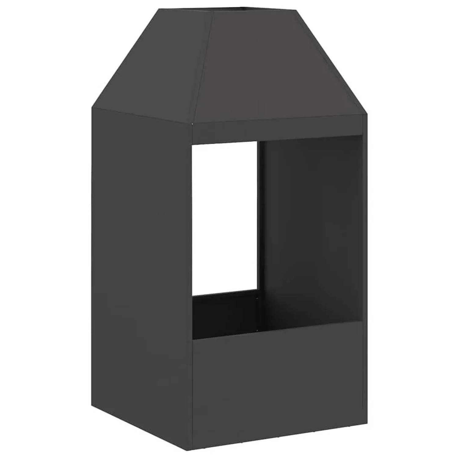 vidaXL Feuerstelle Schwarz 50 x 50 x 100 cm Stahl 858988