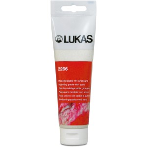 Tube Lukas Modellierpaste mit Grobsand, 125 ml, beige, für Modellierarbeiten.