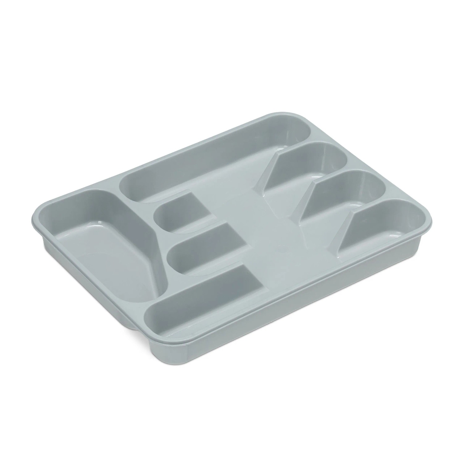 Relaxdays Besteckkasten 2er Set Kunststoff Grau BPA-frei 4 x 25 x 33 cm 100 g