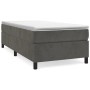 Dunkelgraues vidaXL Boxspringbett (90x200 cm) mit Samtbezug.