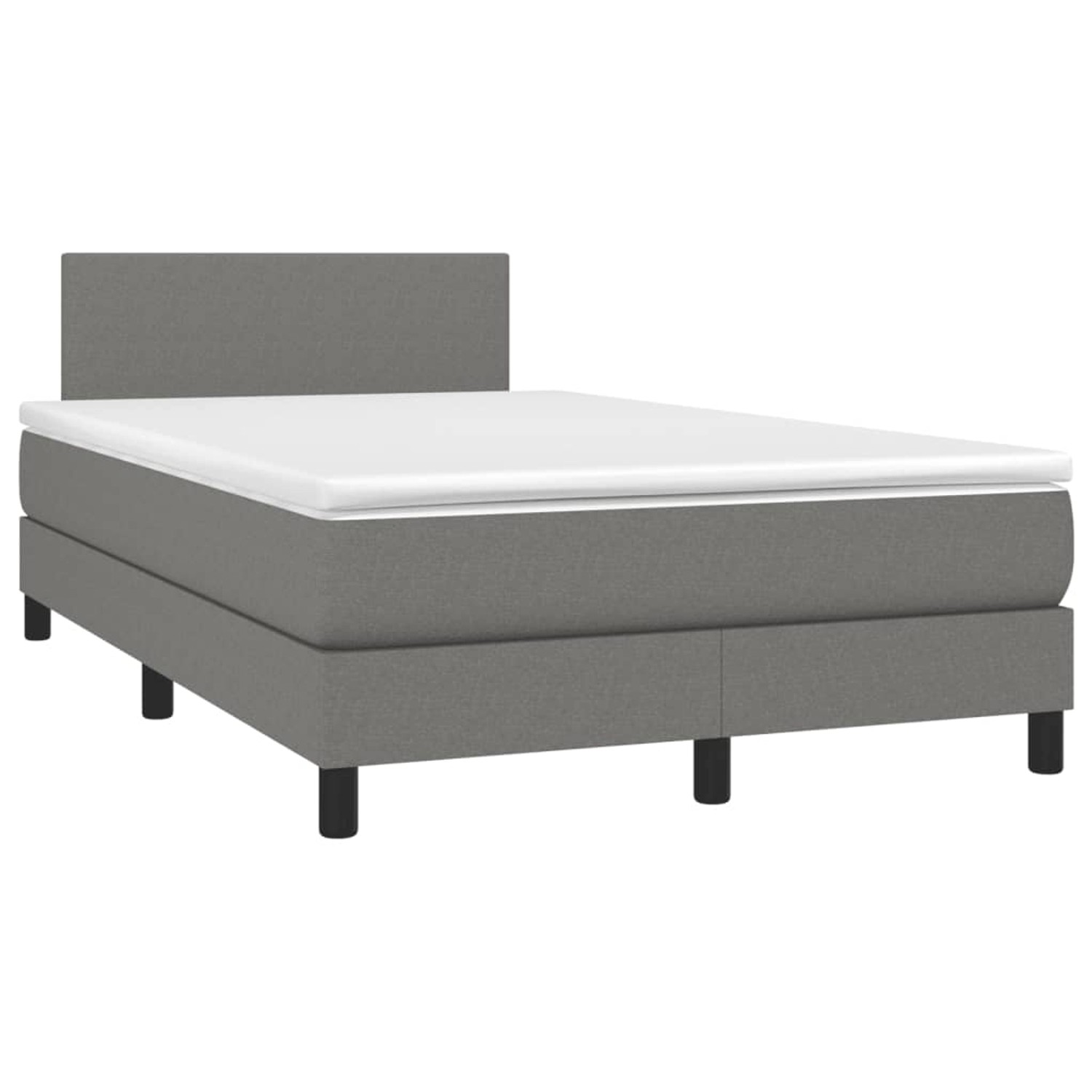 vidaXL Boxspringbett mit Matratze Dunkelgrau 120x190 cm Stoff 3269710 günstig online kaufen