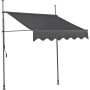 Anthrazitfarbene Klemmmarkise von Garden Pleasure, 309x230x150 cm, höhenverstellbar.