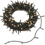 Zweifarbige LED Lichterkette (kalt/warmweiß) mit 240 LEDs, aufgerollt, für Innen- und Außenbereich.
