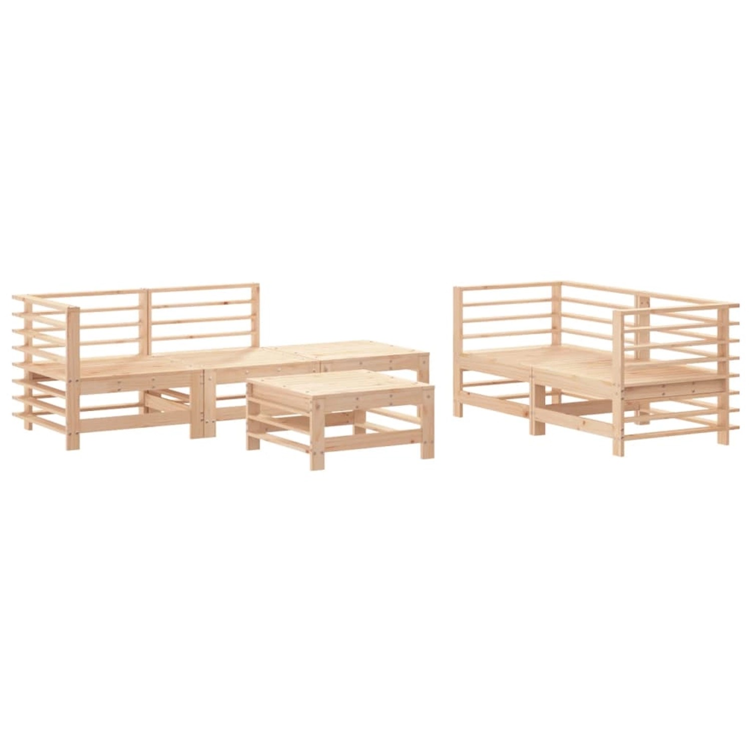 vidaXL 6-Tlg Garten-Lounge-Set Massivholz Kiefer 3186200 günstig online kaufen