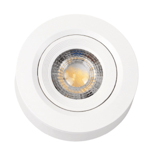 Weißer LUXULA LED Einbauspot, Ø75mm, mit Farbwahl für warmes bis kaltweißes Licht.