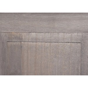 BERLINLODGE Garderobe 2er-Set 109x28x5,5cm Wandhaken Holz Grau-Braun Shabby