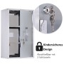 HOMCOM Medizinschrank aus Edelstahl mit Glastür, Schloss und Schlüssel. Arzneischrank für Bad oder Wohnzimmer.