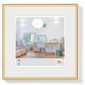Walther Design Bilderrahmen New Lifestyle, 10x10 cm, Gold, für Deko und Wohnaccessoires.