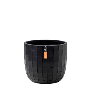 Capi Europe Blumentopf Kugel Nature Blocks Ø 14 cm x 13 cm Schwarz