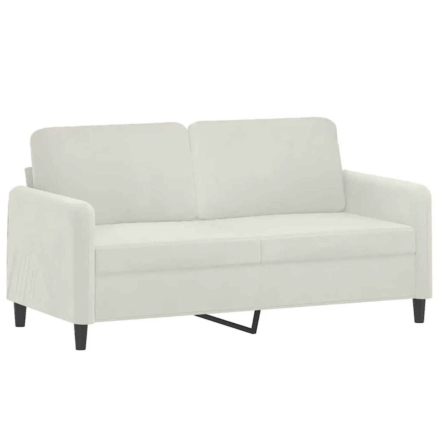 vidaXL 2-Sitzer-Sofa Creme 140 cm Samt 359450