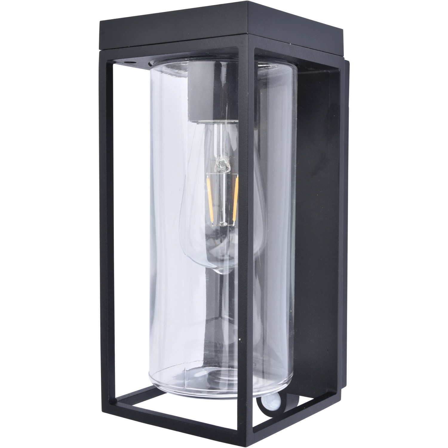 Lutec Solar-Außenwandleuchte Flair 200 lm 28,5 x 12 x 13,8 cm Schwarz Matt