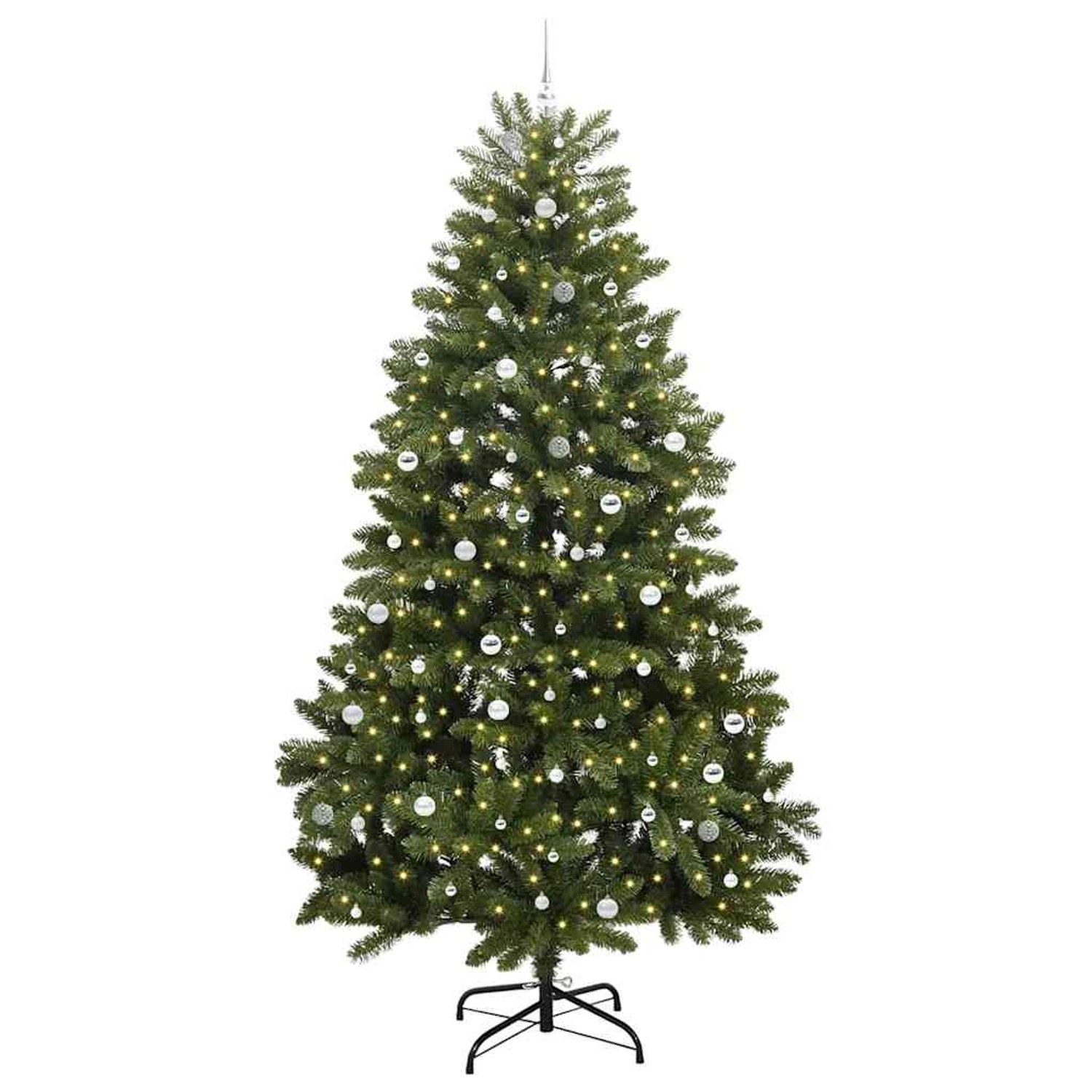 vidaXL Künstlicher Weihnachtsbaum Grün 300 cm PVC und Metall 3395726
