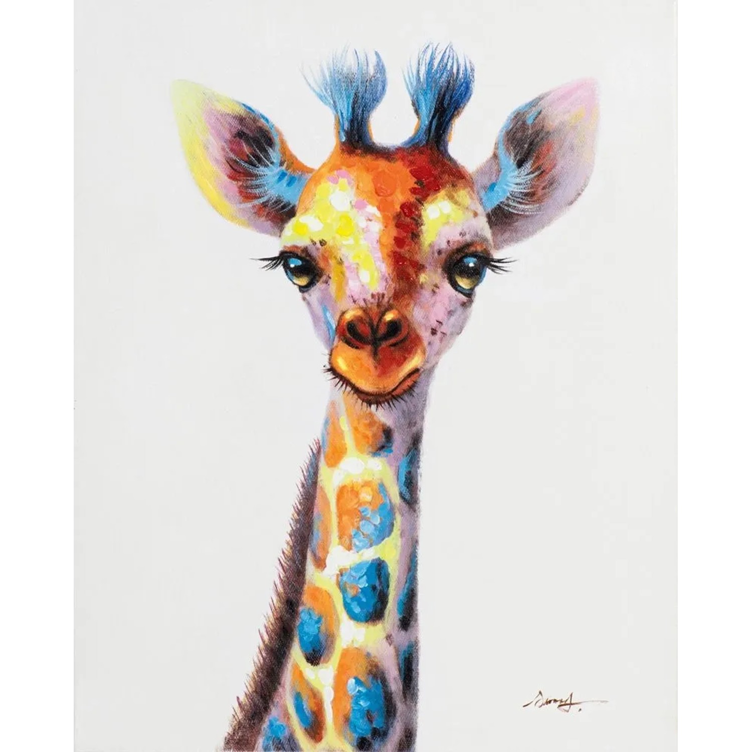 Art Universe Leinwandbild Giraffenportrait 40 x 50 cm