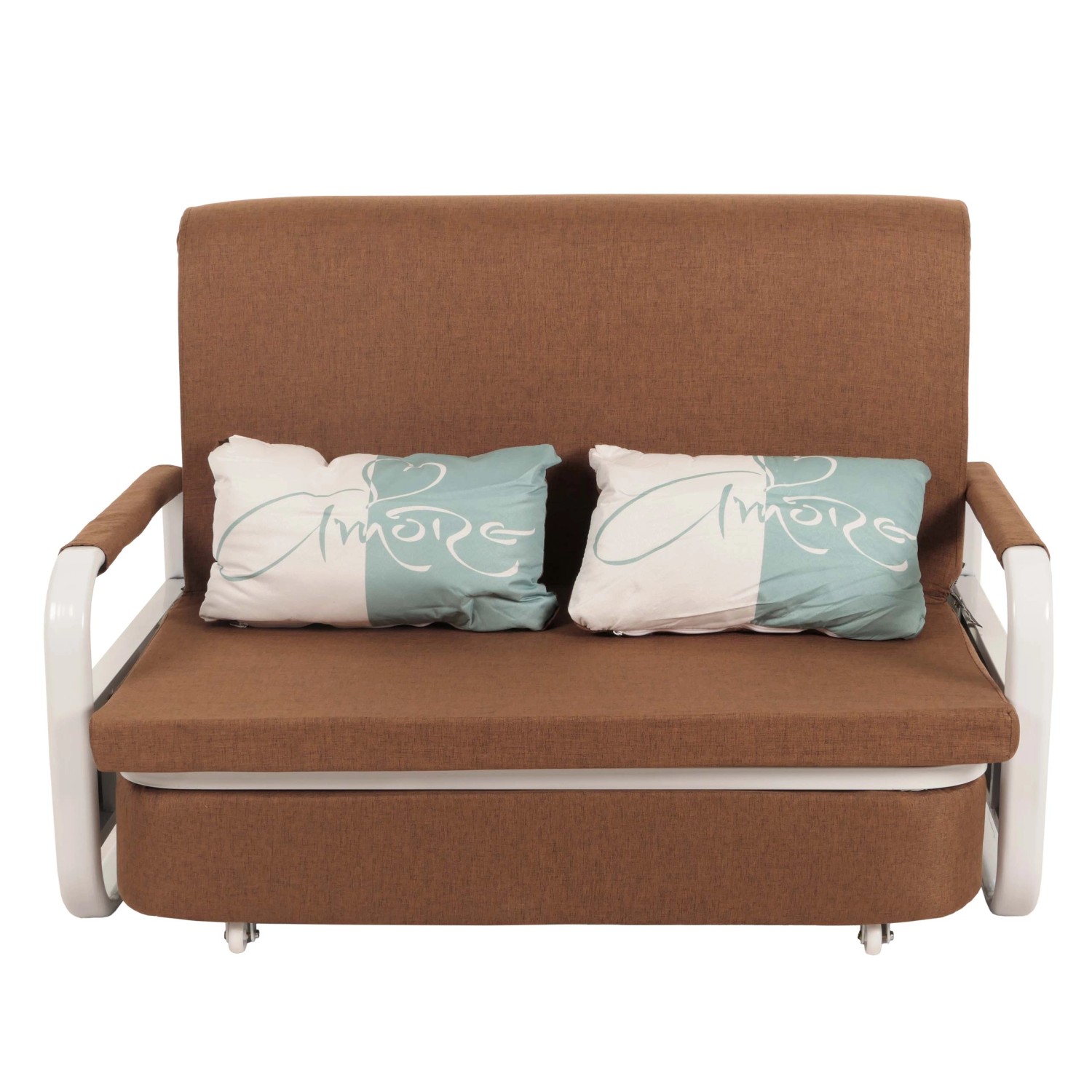 MCW Schlafsofa M83 Stoff/Textil Braun 130x185cm günstig online kaufen