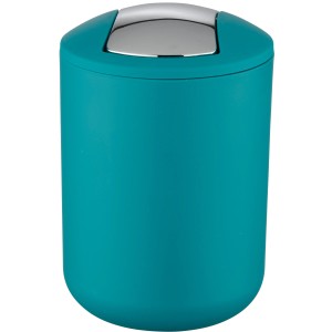 Wenko Kosmetikeimer Brasil Petrol S, 2 l, mit Schwingdeckel und verchromtem Deckel.