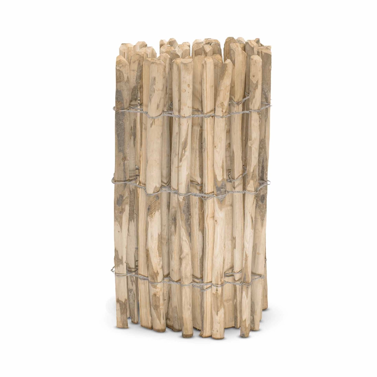 Stiltreu Staketenzaun aus Kastanie, 75cm hoch, Lattenabstand 4-6cm, für Garten und Grundstück.