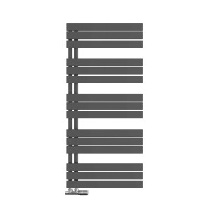 Emke Badheizkörper 130x60cm, anthrazitfarbener Handtuchwärmer für Badezimmer.