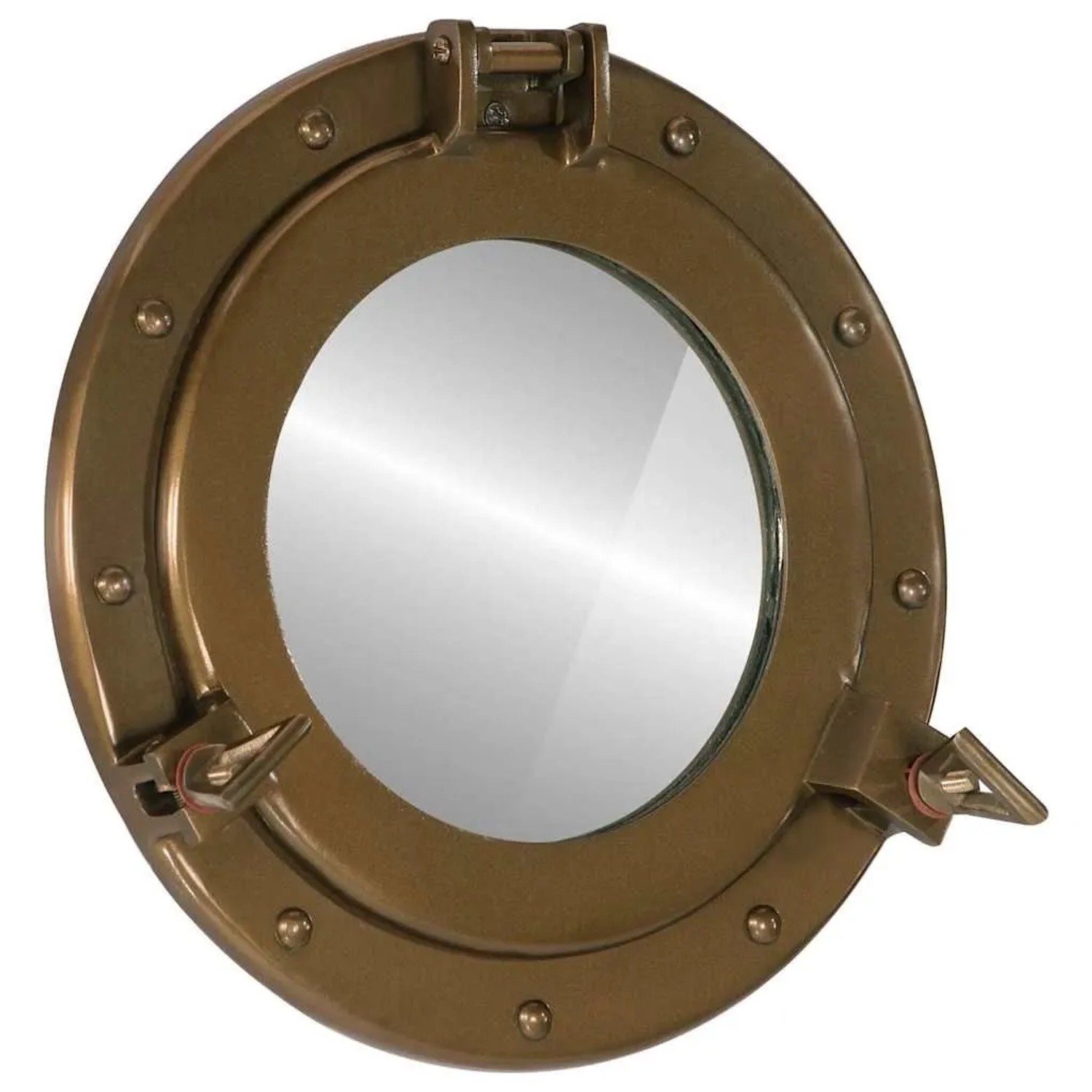 vidaXL Bullaugen-Spiegel Wandmontage Ø30 cm Aluminium und Glas 357852