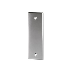 Verchromte, geschlossene Gurtwickler Abdeckplatte aus Metall, 160mm, für Rollladensteuerung.