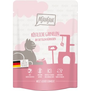 MjAMjAM Katzen-Nassfutter mit Garnele & Hühnchen, getreidefrei, 300g.