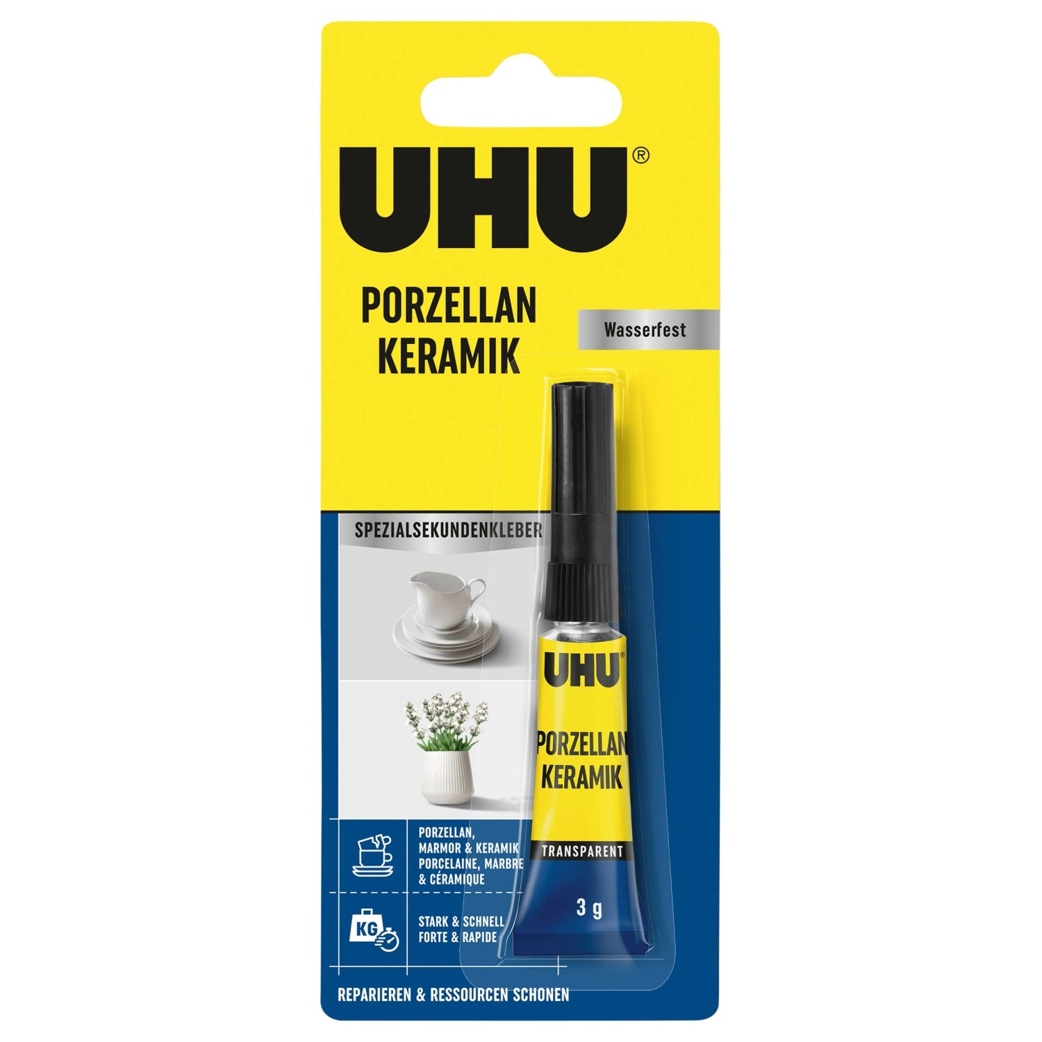 Uhu Porzellan Keramik Spezialsekundenkleber 3 g