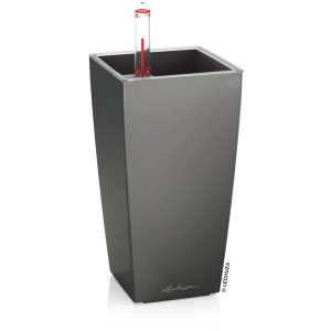 Lechuza Mini-Cubi Pflanzgefäß, anthrazit metallic, 10x10 cm, mit Bewässerungssystem.