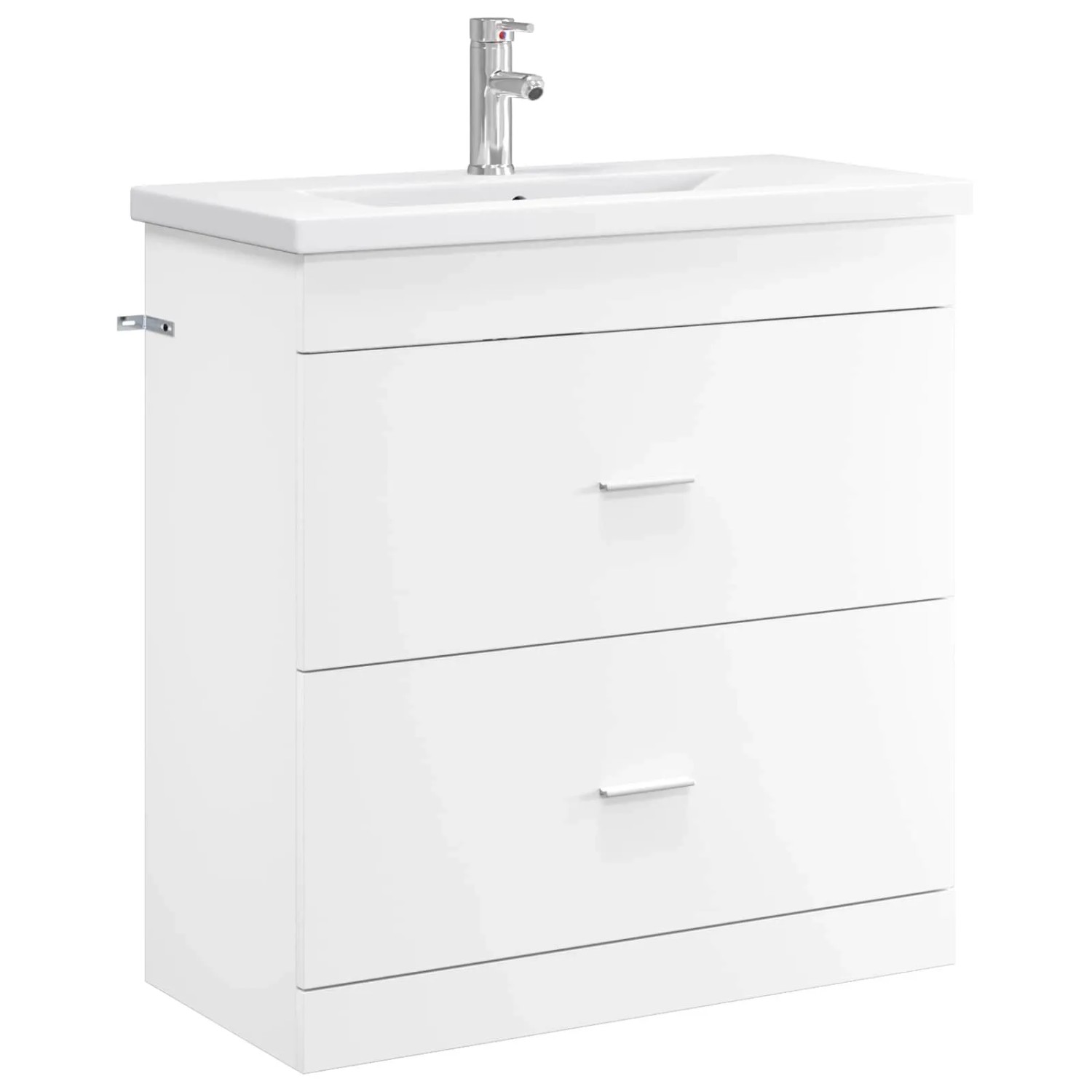vidaXL Badezimmermöbel-Set Weiß 81 x 40 x 84,5 cm Holzwerkstoff 3404374