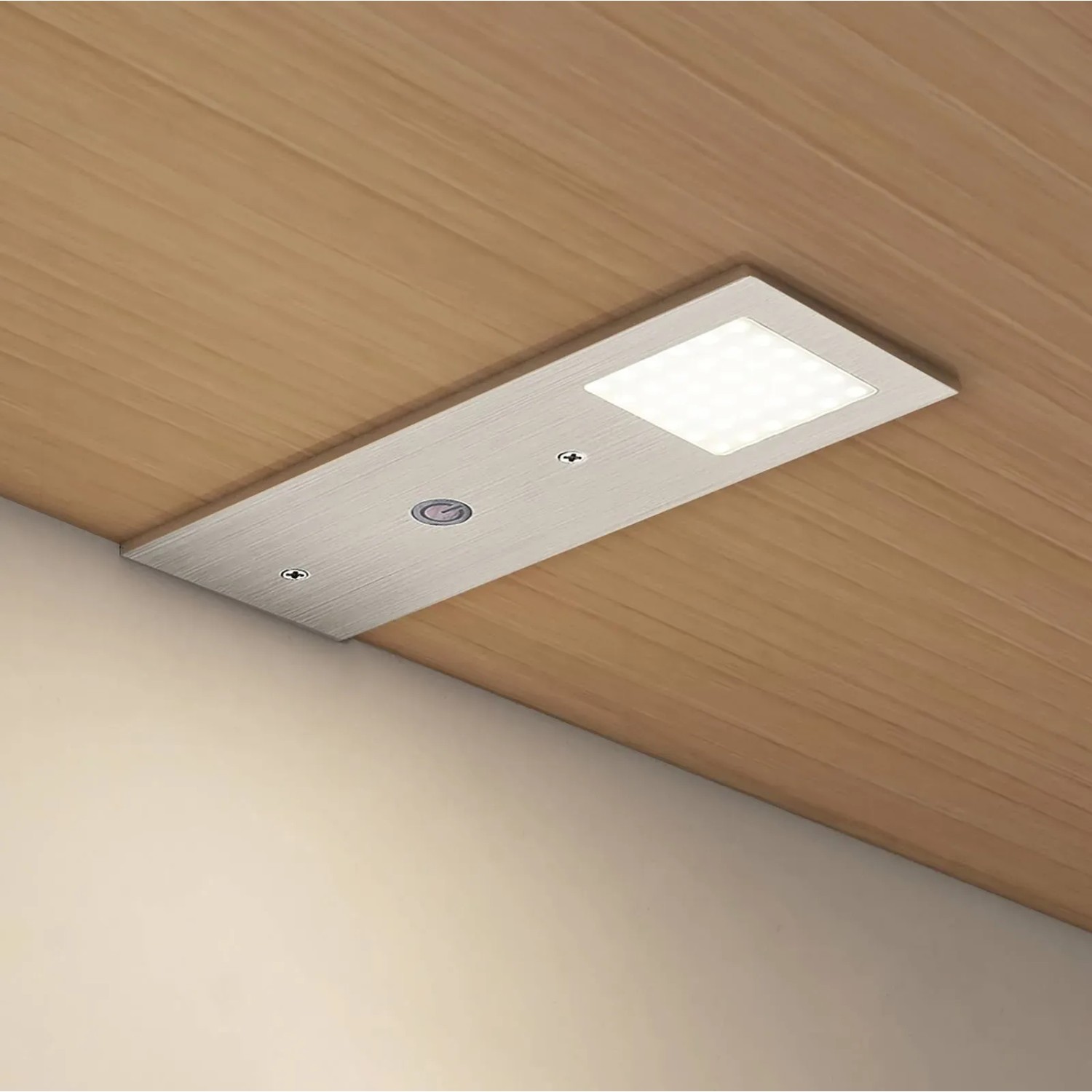 Arcchio LED Unterschrankleuchte Nortra, 3er Set, Alu, dimmbar, moderne Wohnzimmerleuchte