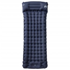 vidaXL Selbstaufblasende Isomatte mit Kissen Grau 4007094