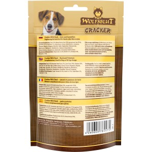 Wolfsblut Hundesnack Cracker Wild Duck, 70g Packung. Getreidefreie Hunde-Natursnacks mit Ente.