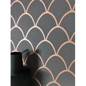 Newroom Vliestapete Zeesa Anthrazit Fischschuppen Modern FSC®