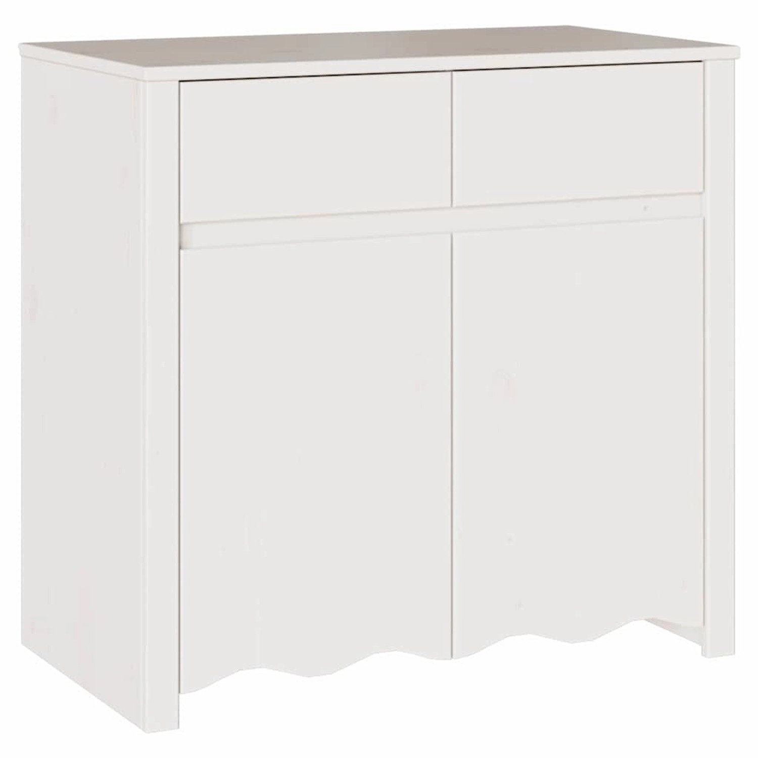 vidaXL Sideboard Drammen Weiß 79 x 43 x 75,5 cm Massivholz Kiefer 42003041 günstig online kaufen