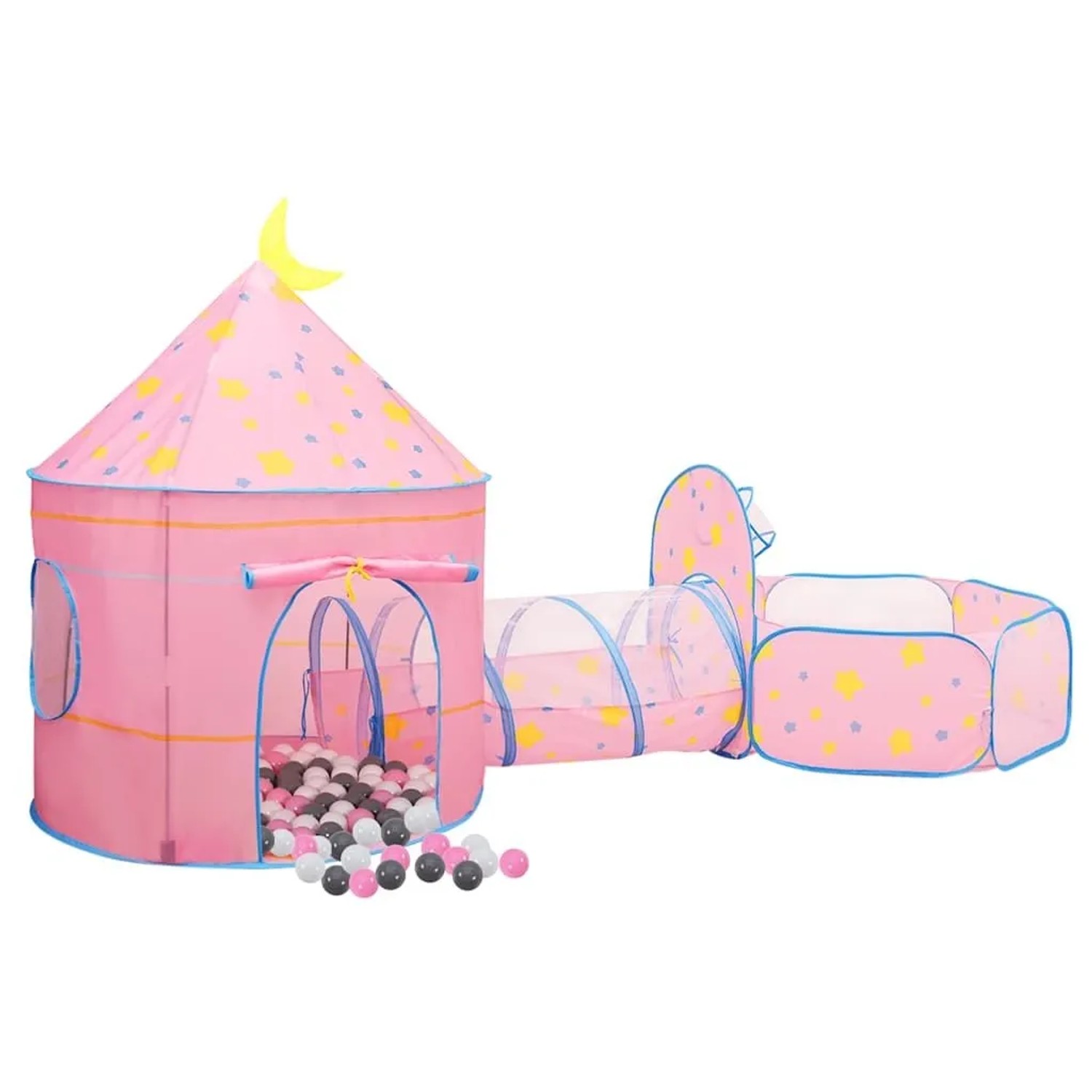 vidaXL Spielzelt mit 250 Bällen Rosa 301x120x128 cm 3107738