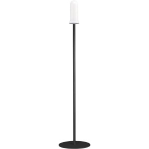 Graue PR Home Agnar Terrassen Stehleuchte aus Metall, 133cm hoch, ohne Lampenschirm.