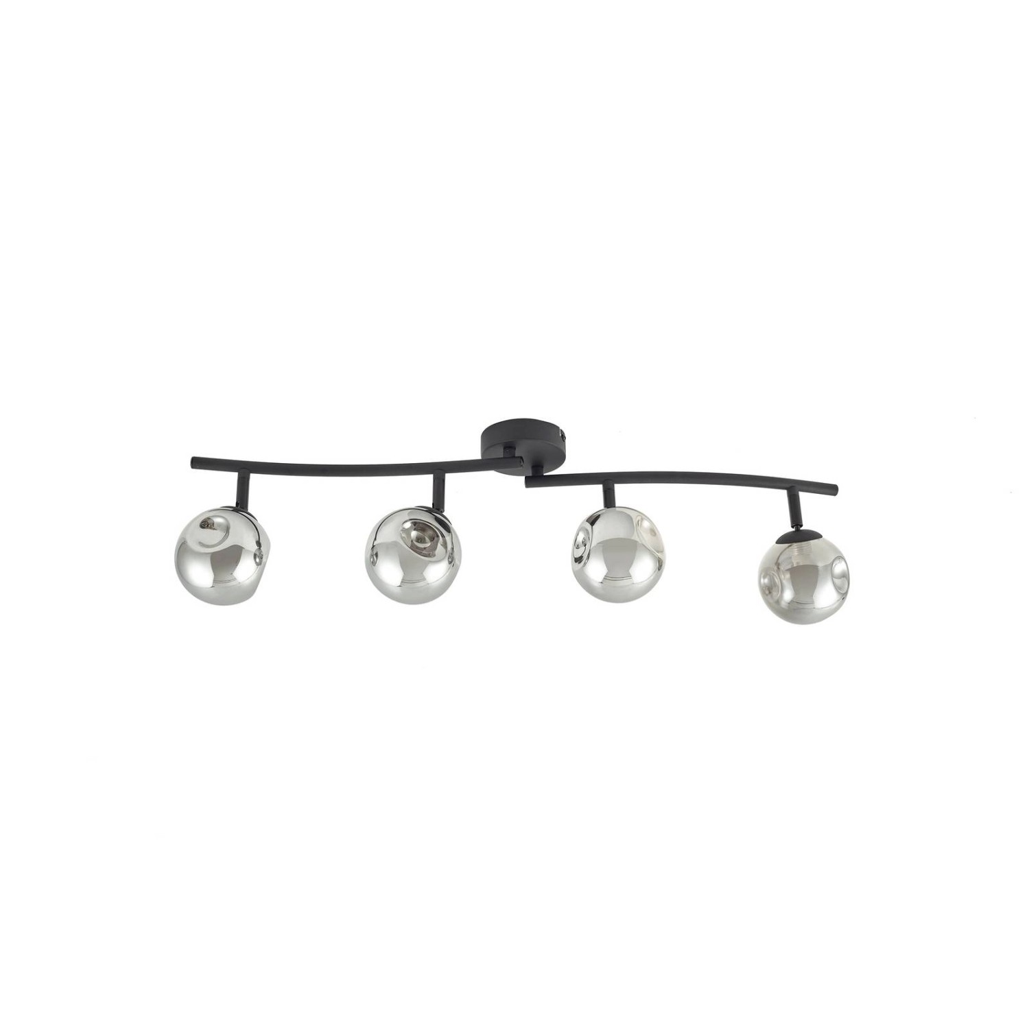 Lindby Valentina 10030731 Modern in Schwarz aus Metall 4-flammig G9 Wohnzimmerleuchte