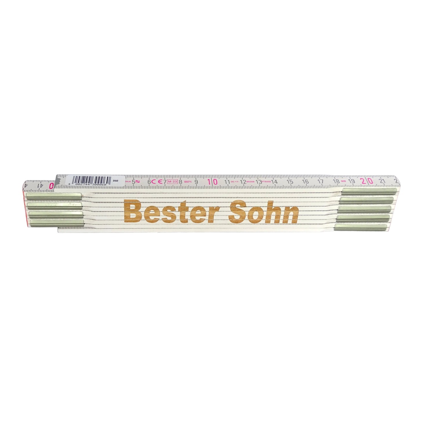 Stabila Zollstock mit Lasergravur Bester Sohn 2 m