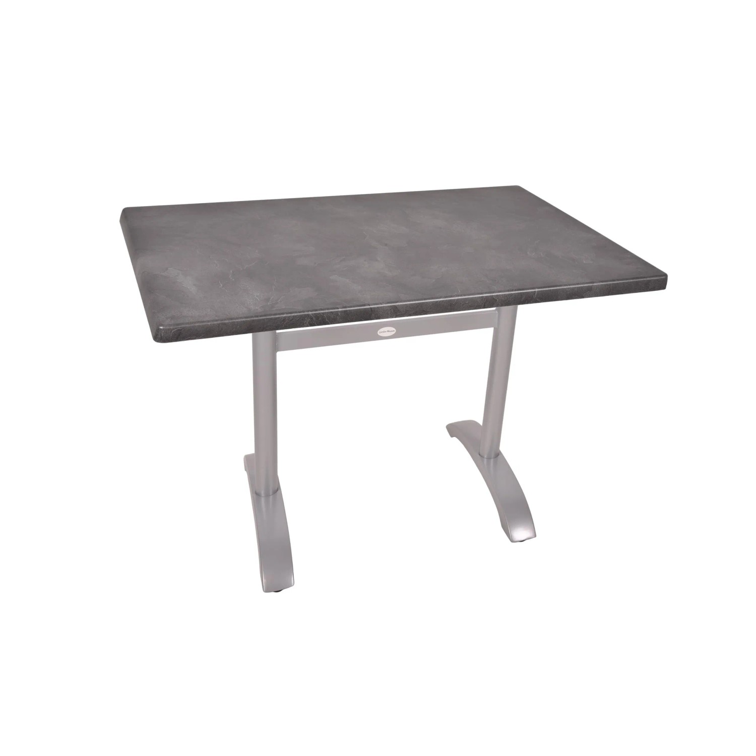 DELUKE Bistrotisch ACHE 110x70cm Rechteckig Gestell Anthrazit Schwarz Holz Cafétisch Bartisch Gartentisch Outdoor-Esstisch