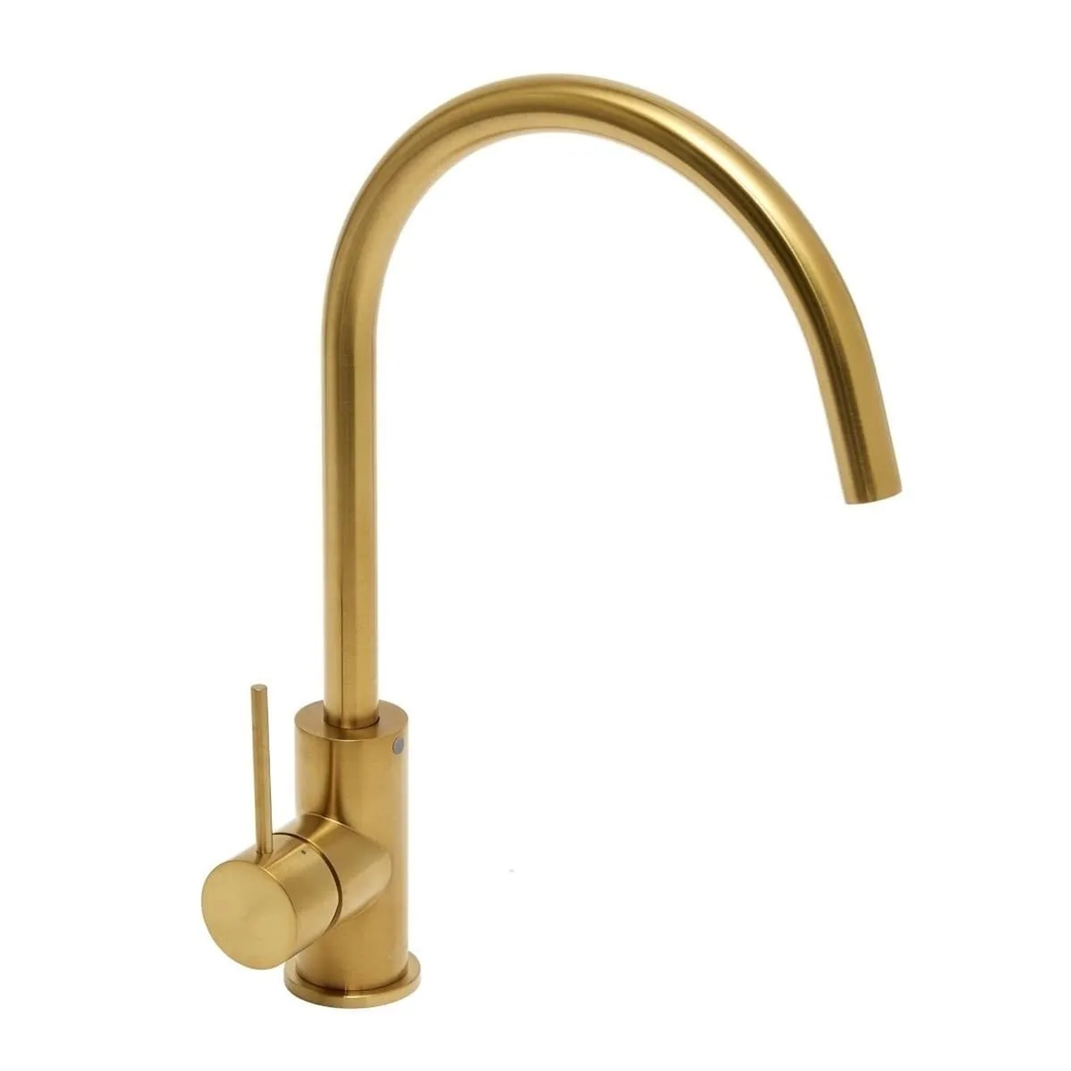 Swiss Aqua Technologies Waschtischbatterie Einhebelmischer Wasserhahn Schwenkbar 36,3CM Edelstahl Gold Gebürstet