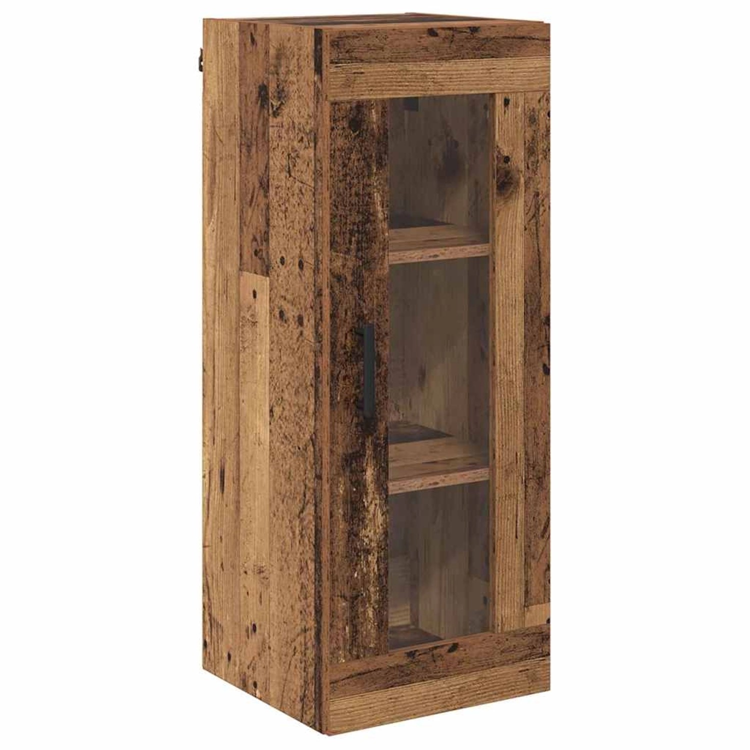 vidaXL Wandschrank Altholz 34,5 x 34 x 90 cm Holzwerkstoff und Glas 882619 günstig online kaufen