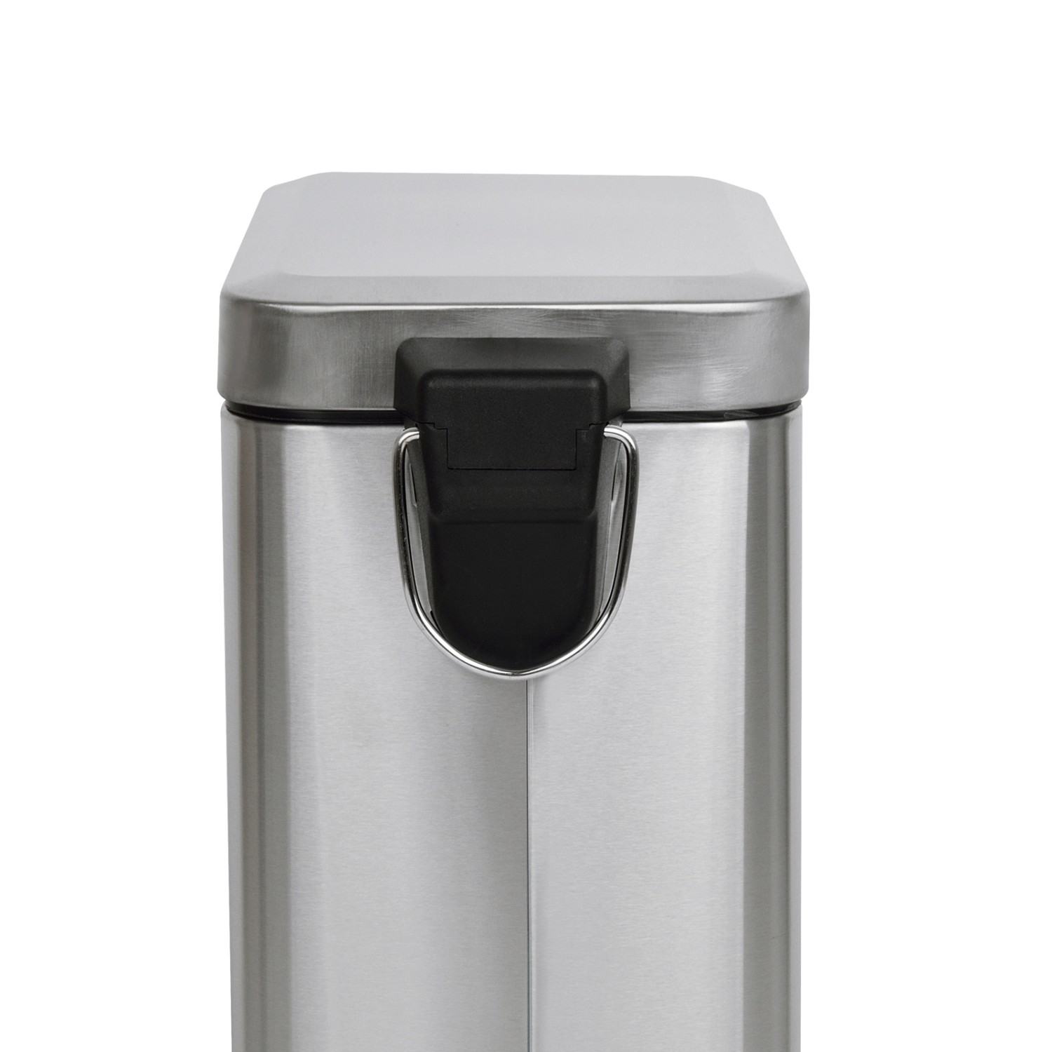 Detailansicht: Svita STM10 Treteimer, 10L, Edelstahl, mit Softclose-Deckel.