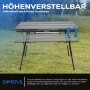 24MOVE Campingtisch, klappbar, höhenverstellbar mit Tragetasche. Aluminium Tisch für Camping und Garten.