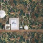 Michalsky Living Vliestapete Change: Dschungel-Motiv in Grün, Braun und Beige mit Zebras und Leoparden.