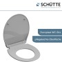 Schütte WC-Sitz Slim Grey aus Duroplast mit Absenkautomatik und Schnellverschluss.