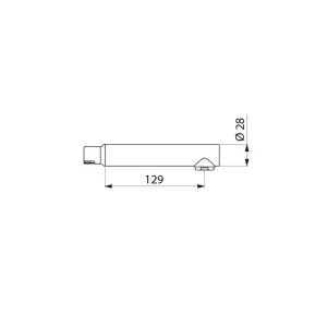 Delabie Edelstahlausläufe BIOCLIP L129 Ø28mm, 2 Stück