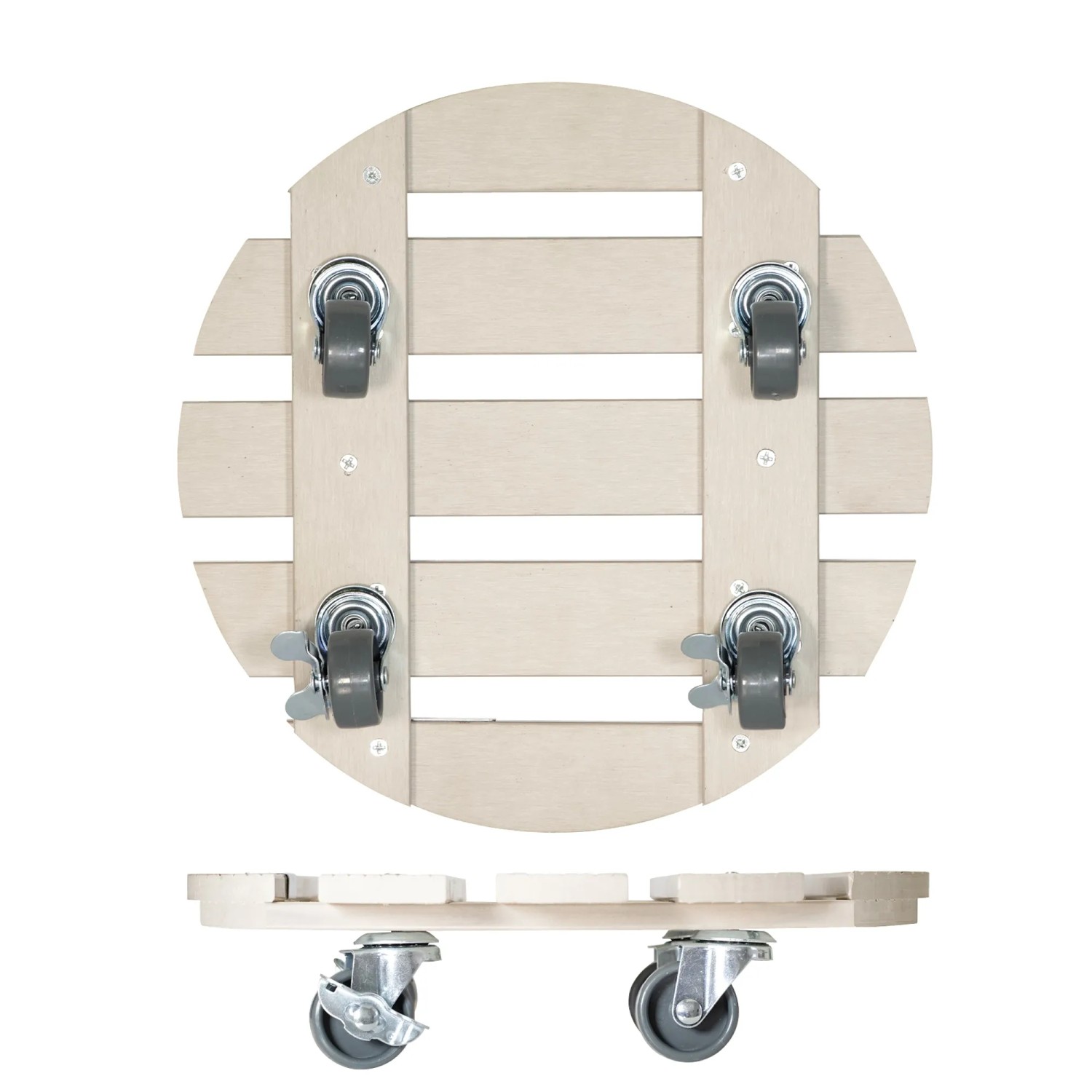 Wagner Multi Roller, Rolluntersetzer aus WPC, Ø 290 mm, 100 kg Tragkraft, lichtgrau.