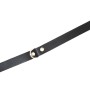 Schwarzes Heim Hundehalsband aus Softleder, 16 mm breit und 40 cm lang.