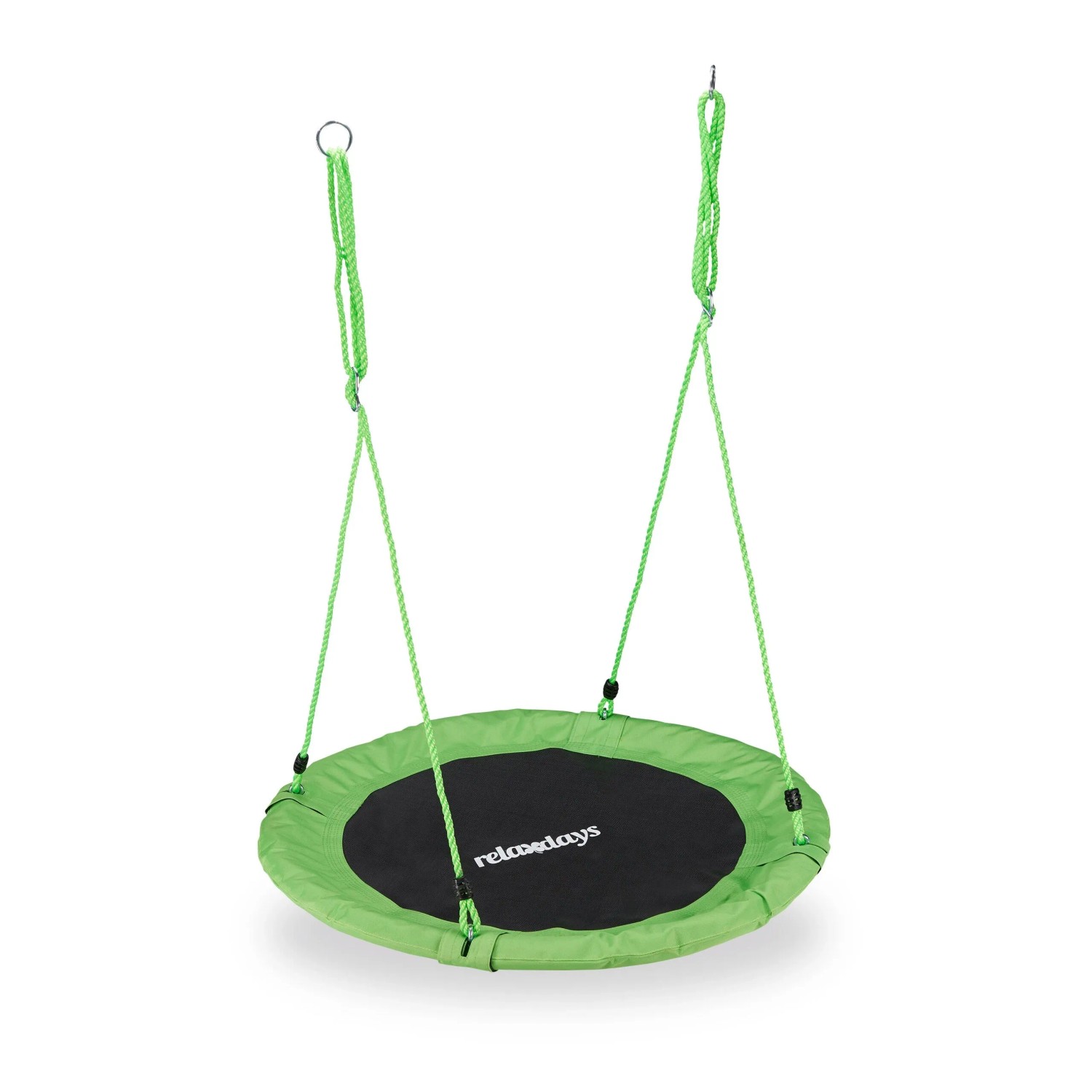 Relaxdays Nestschaukel Stahl Grün Höhenverstellbar 90 cm 2,5 kg