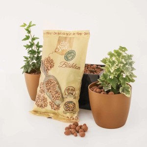 Dr.Soil Blähton im 1L Beutel, zur Drainage und für Hydrokulturen. Mit Pflanzen.