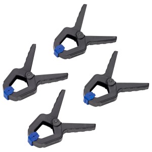 4er-Set LUX Leimklemmen, 85 mm, Spannwerkzeug mit Kunststoffummantelung.